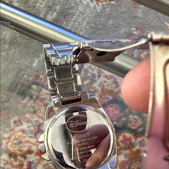 Disney Silver Watch with Engraved Design - Picture 2 of 5